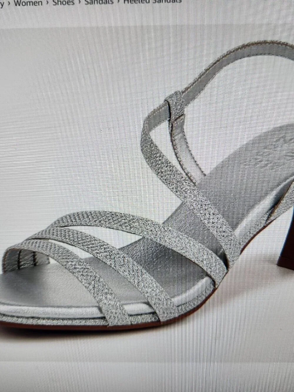 Naturalizer "Galaxy" Silver Sparkle Heeled Sandals. NIB. Size 10 Wide - Picture 3 of 14